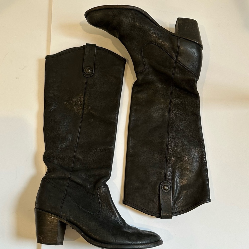 Frye Jackie Button Tall Leather Boots
